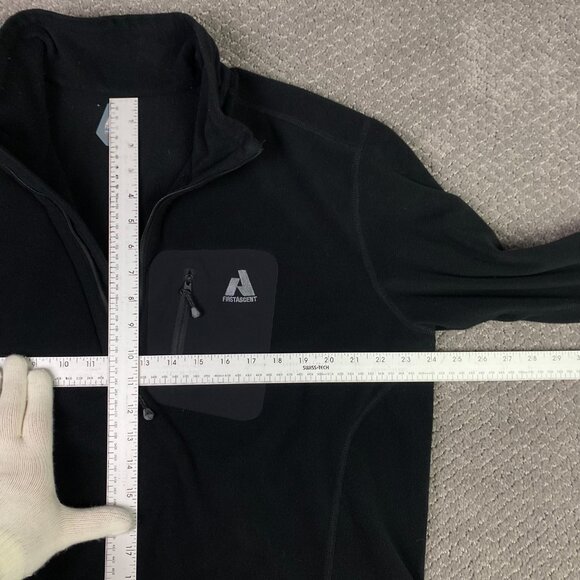Eddie Bauer First Ascent Whittaker 1/4 Zip Fleece Pullover Jacket Men's XL Black - Picture 5 of 7